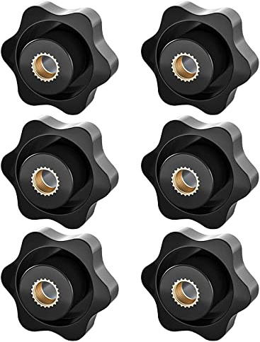 Sterngriffmutter M8, Innengewinde Klemmknopf, Rändelmutter, M8 Klemmmutter, Sternkopf Klemmknopf, Rändelknopf, Rändelgriffmuttern für mechanische, Industrie, Möbel, Elektronische Ausrüstung, 6 Pack