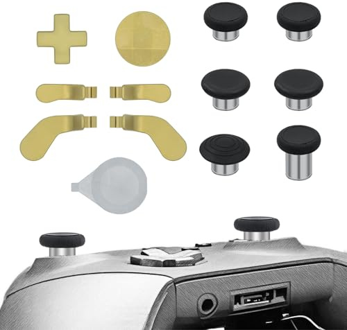 Mcbazel 13 in 1 Metall Thumbsticks Magnetic Joysticks Analogsticks, Trigger Paddles und Justierwerkzeug für Xbox Elite Series 2 Controller