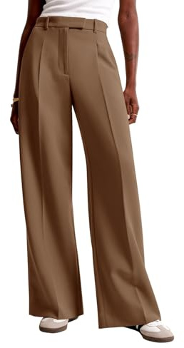 NIMIN Damen Klassische Hose Nmkz312 | Plissierte Palazzo-Hosen, Business-Casual-Outfits, formelle Büroalltagskleidung, professionelle Lehrerhose für