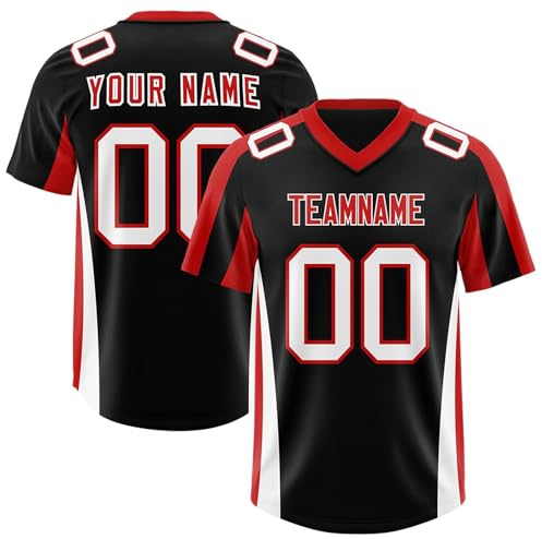 Generisch Personalisiert American Football Spieltrikots Mit Name Nummer Personalisierte Trikot T-Shirt Für Herren Damen Kinder