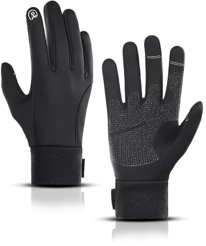 LERWAY Warme Winterhandschuhe mit Touchscreen, schwarz, für Männer und Frauen, rutschfest, Winddicht, Handschuhe für Sport, Laufen, Fahren, Mountainbike, Klettern, Wandern, wasserdicht