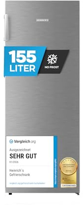 Heinrich´s Gefrierschrank Temperatur:-14°C~-24°C, Freezer, No-Frost Schutz, Gefrierschubladen + Gefrierfach, LED-Display,Airflow, wechselbarer Türanschlag, Alarmfunktion