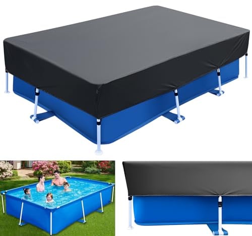 Schwimmbadabdeckung für Rechteckige 220 x 150 cm Poolabdeckplane abdeckung | Poolplane rechteckig Sommer & Winter Solarplane Pool Für Rectangular Frame Pool