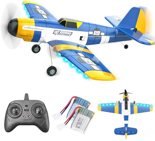 BEZGAR HQ089 3-Kanal RC Flugzeug, 6-Achsen-Gyro 2.4GHz Flugzeug ferngesteuert, ferngesteuerte Flugzeuge Remote Control Plane einfache Steuerung für Anfänger, Kinder, Erwachsene