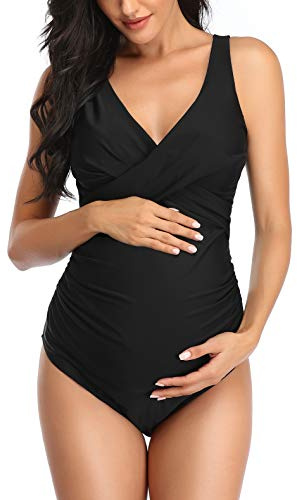 SUMMERSUNSHINE Mutterschaft Einteiler Bademode Vorne Kreuz Schwangerschaft Badeanzug Badeanzug Umstandsbikini