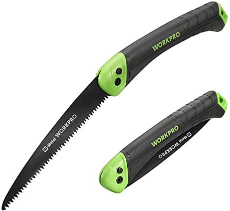 WORKPRO Handsäge Astsäge klappbar mit scharfe Klingen aus BI-Metall,Multifunktions Klappsäge für Garten, Holz