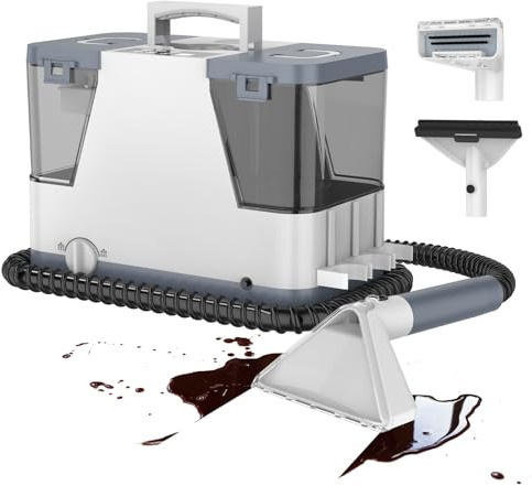 Polsterreiniger Gerät Nasssauger Waschsauger mit Dampf, 2500W Polsterreinige Teppichreiniger Wischsauger Tiefenreinigung von Flecken, Nasssauger für Teppiche, Polster, Sofa, Auto, Haustiere & Mehr