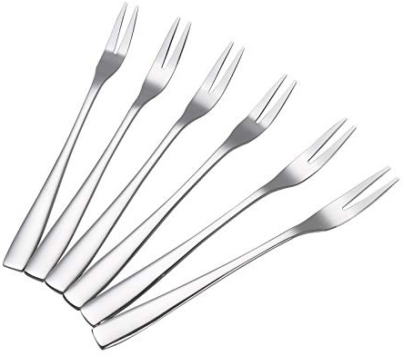 Asking 12-Teilige Edelstahl Fruchtgabel, Mini-Gabeln, Obst Gabel, 13,5 cm Länge