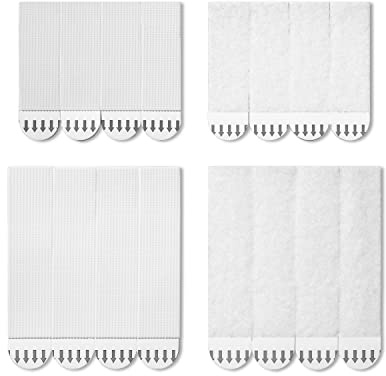 JELLYSUB Klebestreifen, Vorteilspack 16x2 Größe L und 20x2 Mittel (72 Strips), Weiß - Bilder Aufhängen ohne Bohren, Rückstandsfreies Ablösen