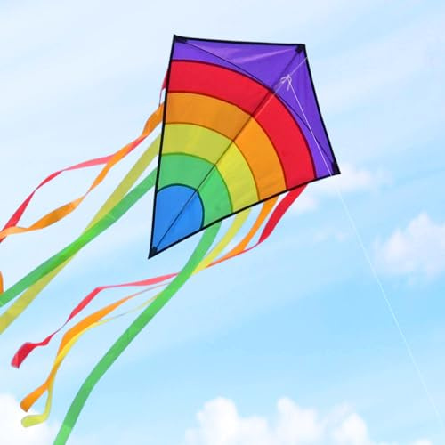 Drachen für Kinder und Erwachsene, Diamant Regenbogen Drachen Kinder ab 3 | Drachen steigen lassen für Kinder, Erwachsene & Anfänger, Flugdrachen, Drachen & Flugspielzeug für Strand und Outdoor-Spiele