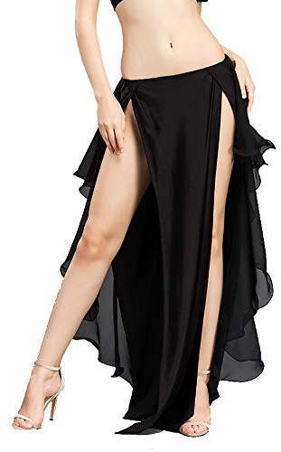 ROYAL SMEELA Bauchtanz Kostüm Bauchtanz Rock Frauen Mädchen Sexy Chiffon Röcke Elegant Chiffon Rock Lang Damen Tanzkostüme Kleidung