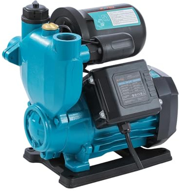 KATSU Wasserpumpe Hauswasserwerk Gartenpumpe 750W, Automatische Druckregelung, selbstansaugend geeignet für Haus- und Gartenwasserhähne 151438