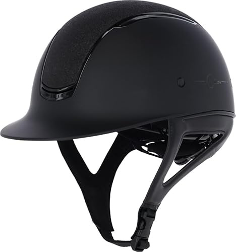 Covalliero Reithelm Eclipse schwarz matt mit Glitzer | Farbe: schwarz , Größe: M/56-58 cm