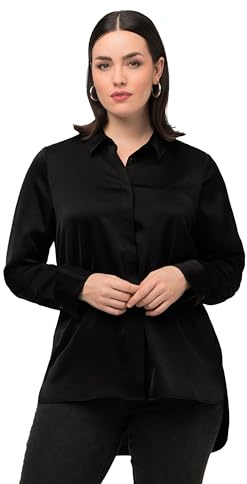 Ulla Popken Damen große Größen Übergrößen Plus Size Hemdbluse, Sternenmuster, Langarm, Viskose 751291