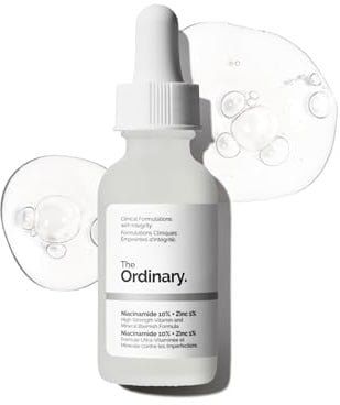 The Ordinary Niacinamide 10% + Zinc 1%, Aufhellendes und glättendes Serum für zu Unreinheiten neigende Haut, 30ml