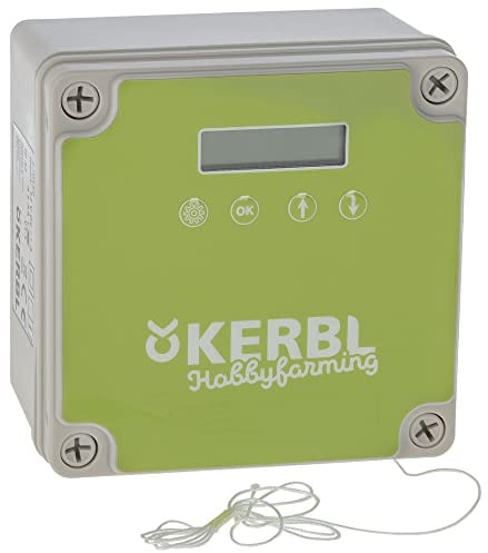 Kerbl 70550 Steuerung Automatische Hühnertür, Lichtsensor Zeitabhängig Manuell