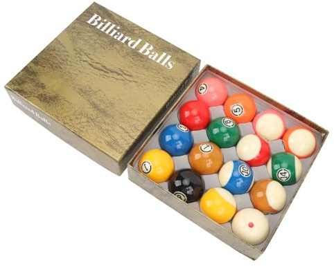 MechKit Billardkugeln Set, 16 Stück 5,72 cm/2,25 Zoll Billard Kugeln Set Harz Billardtisch Bälle Komplettset für Billardtraining