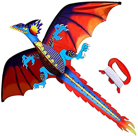 Touch the sky Riesiger Drachen Drachen für Kinder und Erwachsene, Leicht zu Fliegen, Einzigartiges Strukturdesign, Ausgezeichnete Outdoor-Spiele und Aktivitätsspielzeug. Geeignet für Anfänger.
