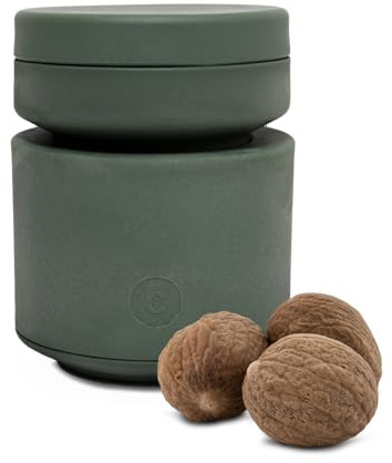 Crushgrind Billund Muskatmühle | Muskatnuss Mühle für Muskatnüsse | Gewürzmühle aus hochwertigen, nachhaltigen Materialien | Muskatreibe (Grün)