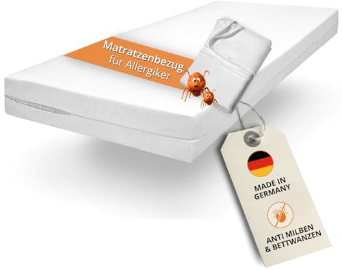 sleepling Matratzenbezug 100 x 200 cm, Milbenbezug, Evolon Encasing für Allergiker, Allergie & Anti Milben Schutz für Hausstauballergiker, Matratzen bis 20 cm, 95 Grad Kochfest, Made in Germany