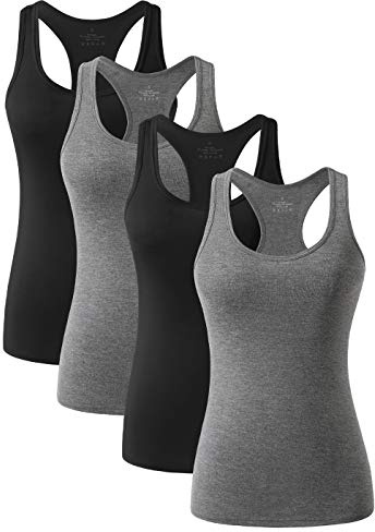 vislivin Sport Tank Tops Damen Workout Tanktops Racerback Yoga Atmungsaktives Shirts-4er Pack