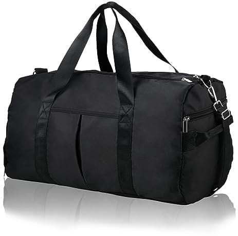 DAYGOS Sporttasche Herren, Reisetasche mit Schuhfach & Nassfach, Wasserdicht 40L Sporttaschen Sportbeutel Schwimmtasche Trainingstasche für Sport, Gym & Fitness, Weekender Reisen Duffel Bag (Schwarz)
