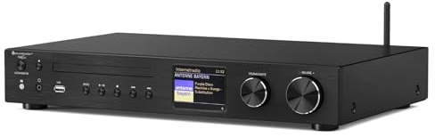 Soundmaster ICD4350SW HiFi Stereoanlage Audio System Internetradio WLAN 2,4/5GHz LAN Anschluss DAB+ CD-Player USB MP3 App-Steuerung RCA Optischer Eingang TV