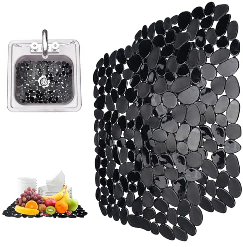 KineticKraft 2 Stück SpüLbeckeneinlage, PVC Spülbeckenmatte 40 x 30 cm | SpüLbecken Matte, SpüLbeckenschutz, SpüLbecken Schutzmatte,KüChe SpüLbeckenmatte Zuschneidbare für Geschirr,Glaswaren,Gemüse