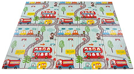Calma Dragon Baby Spielmatte - Faltbar, rutschfest, gepolstert und stoßfest, wasserdicht und tragbar Spielmatte. Beste krabbeldecke für Baby, Säuglinge, Kleinkinder und Kinder - 200 x 180 x 1,5cm