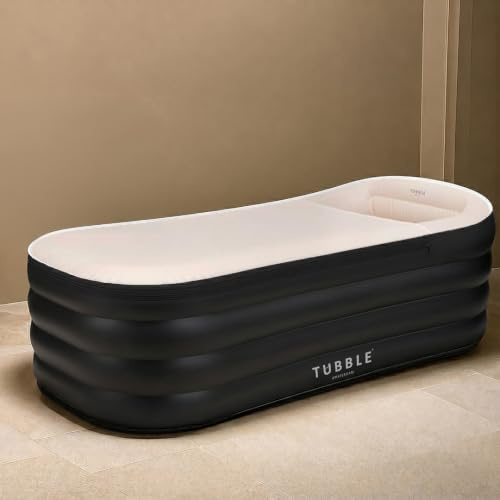 Tubble® Royale Badewanne Aufblasbar Black Onyx 255 Liter - Faltbare Badewanne für Erwachsene bis 188 cm, Aufbau in 1min, Für Indoor und Outdoor, Home Spa & Eisbad
