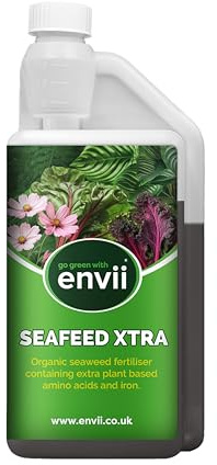 Envii Seafeed Xtra, Bio-Seetang Dünger, Algendünger für Pflanzen, Obst, Gemüse & Rasen, Organischer Flüssigdünger, Universaldünger - 1 Liter ergibt 500 Liter