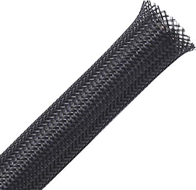 6mm-7.5m PET erweiterbar geflochten kabelschlauch kabelstrumpf kabelschutz kabelmantel-schwarz-Alex Tech Kabel Sleeve