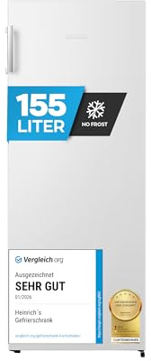 Heinrich´s Gefrierschrank Temperatur:-14°C~-24°C, Freezer, No-Frost Schutz, Gefrierschubladen + Gefrierfach, LED-Display,Airflow, wechselbarer Türanschlag, Alarmfunktion
