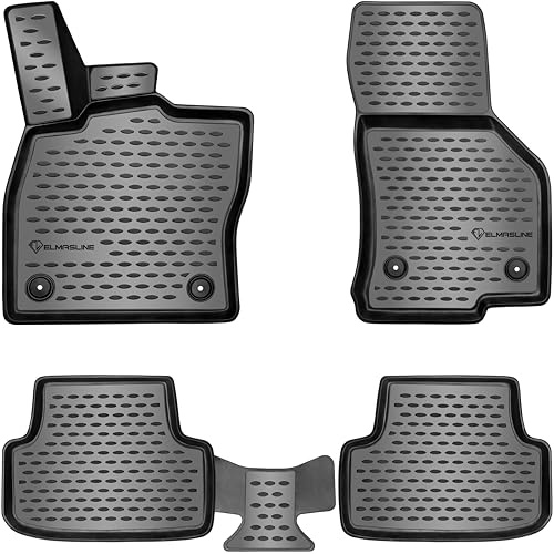 ELMASLINE 3D Gummimatten Set für Skoda KAROQ Baujahr 2017-2026 | hoher Rand | Zubehör Fußmatten