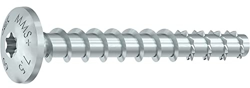 Heco Multi Monti MMS-plus - Betonschrauben Flachkopf 7,5x60mm TX30 - Schrauben passend zu Montageschienen - Schraubanker, Stahl verzinkt - 50 Stück