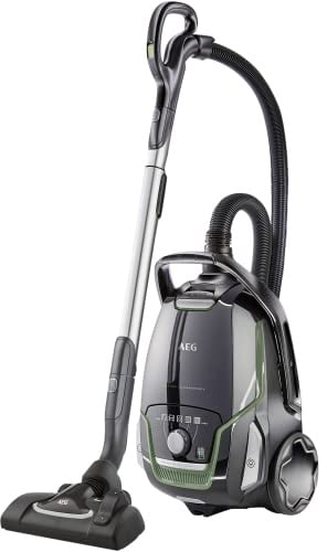 AEG VX9-2-ÖKO Bodenstaubsauger mit Beutel, 850W, 65dB, 12m Aktionsradius, 70% Recyclingmaterial, Schwarz