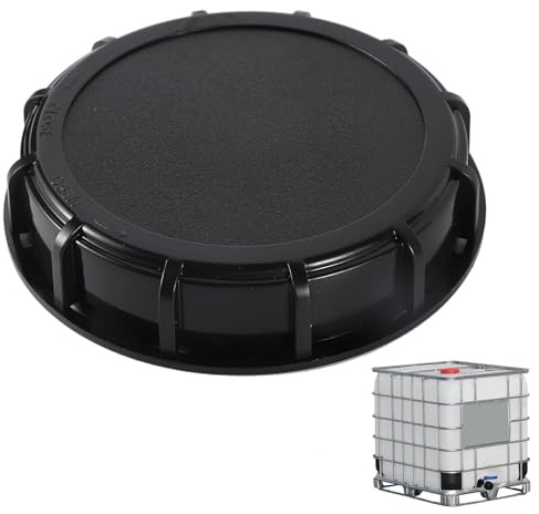 HAFRILY IBC Deckel 163 mm Tank Abdeckung IBC Tank Zubehör für 1000L IBC Wasser Tank,Aquarium,Fassventil,Gartenbewässerung (Schwarz)