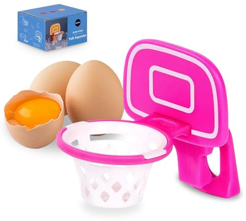 1 Stück Basketballkorb-Eiertrenner, Kunststoff Effizient EigelbtrennerEiertrenner LustigBasketballgeschenke, Für Küche Haushalt Backen, Alle Zielgruppen, Rosa Lustiger Eigelbweißfilter