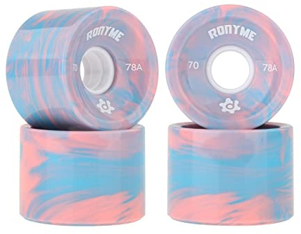 Fenteer 4X 78A Skateboard Rollen Ersatz 70X51mm Longboard, Multi