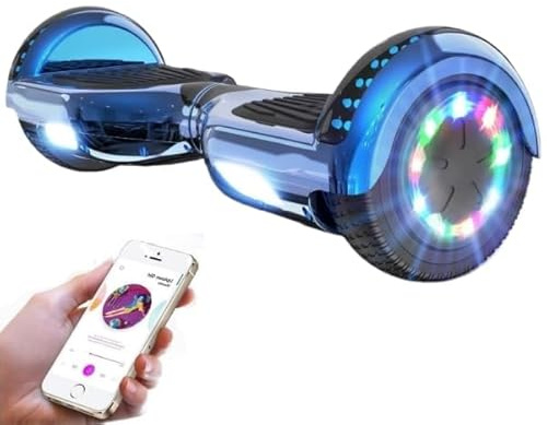 GeekMe Hoverboards Hoverboards für Kinder, 16,5 cm, mit Bluetooth-Lautsprecher, schöne LED-Lichter, Geschenk für Kinder und Jugendliche(Blau)