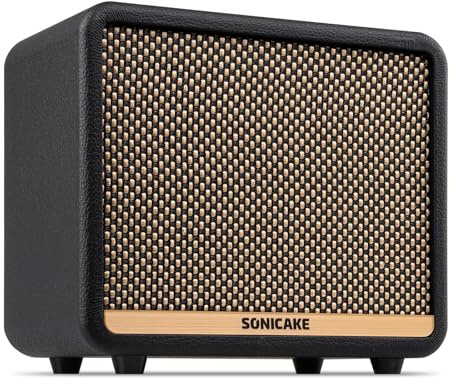 SONICAKE Gitarrenverstärker Multi-Effekt Digitaler Dual-Mode Übungsverstärker 10W BT mit 100 Presets 99 Drummer APP OTG AMPCUBE QAM-20