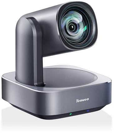 Tenveo 4K PTZ Kamera Streaming HDMI/USB3.0/PoE/ RJ45 Konferenzkamera 12x Optical Zoom Kamera Weiter Betrachtungswinkel YouTube/OBS Live Streaming and Skype/Zoom