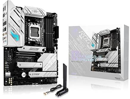 ASUS ROG Strix B650-A Gaming WiFi Mainboard Sockel AMD AM5 | Ryzen 7000, ATX, DDR5 Speicher, 12+2 Power Stages, USB 3.2 Gen 2x2 Typ-C, PCIe 5.0, Q-Release, WiFi 6E, Aura Sync