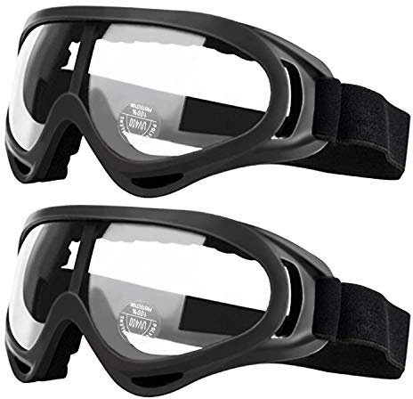 YAMI 2er Pack Schutzbrille für Kinder Erwachsene Schutzbrillen Arbeit mit Windbeständigkeit und UV400-Schutz Perfekt für Labor, Radfahren, Skifahren, Bergsteigen