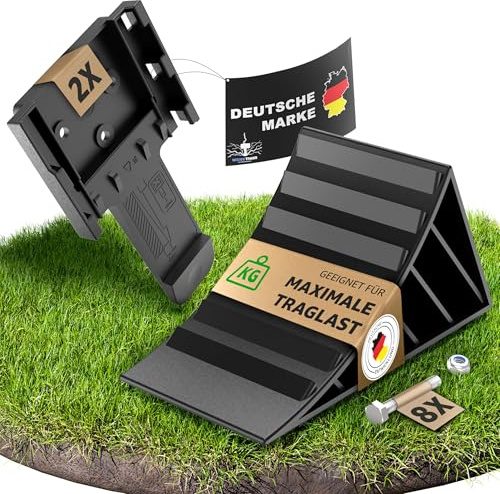 WERKTHOR Unterlegkeile Test SEHR GUT [2er Set] & Befestigungsmaterial - Unterlegkeile Anhänger bis 1600kg Achslast - Keil PKW Anhänger Zubehör (Montierbar)