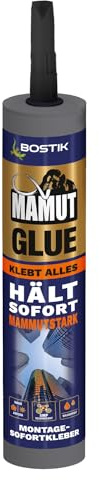 BOSTIK MAMUT GLUE Montage-Sofortkleber Weiß - 450g | Hybrid-Universalklebstoff - Flexibler Montage-Sofortkleber auf Alle Materialien