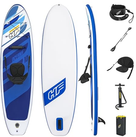 Hydro-Force Bestway SUP Allround Board-Set, Oceana, 305 x 84 x 12 cm, mit Kajak-Sitz und Paddel