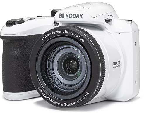 KODAK Pixpro Astro Zoom AZ405 - Digitale Bridge-Kamera, 40X Zoom, 24-mm-Weitwinkel, 20 Megapixel, 3-Zoll-LCD, Full HD 1080p Video, OIS, AA-Batterien - Rot