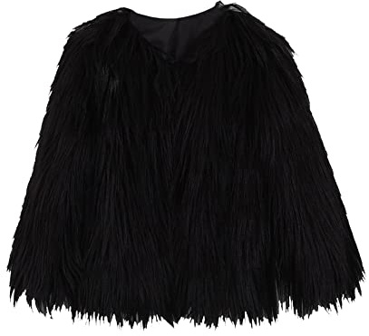 ECDAHICC Damen Plus Size Faux Fur Coat Fall Offene Front Cardigan Kunstpelzmantel Shaggy Langarm Jacke Warmer Mantel