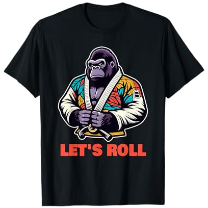 Gorilla BJJ Gi Brazilian Jiu Jitsu Kampfkunst Let's Roll T-Shirt